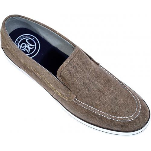 Robert Wayne "Malibu" Brown 100% Linen Casual Loafer Shoes